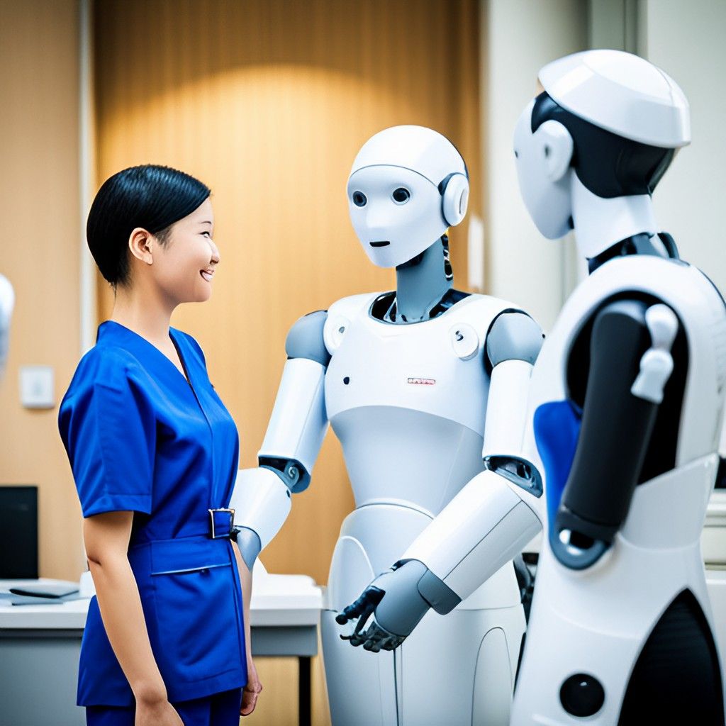A collaborative care model with robots and humans working together