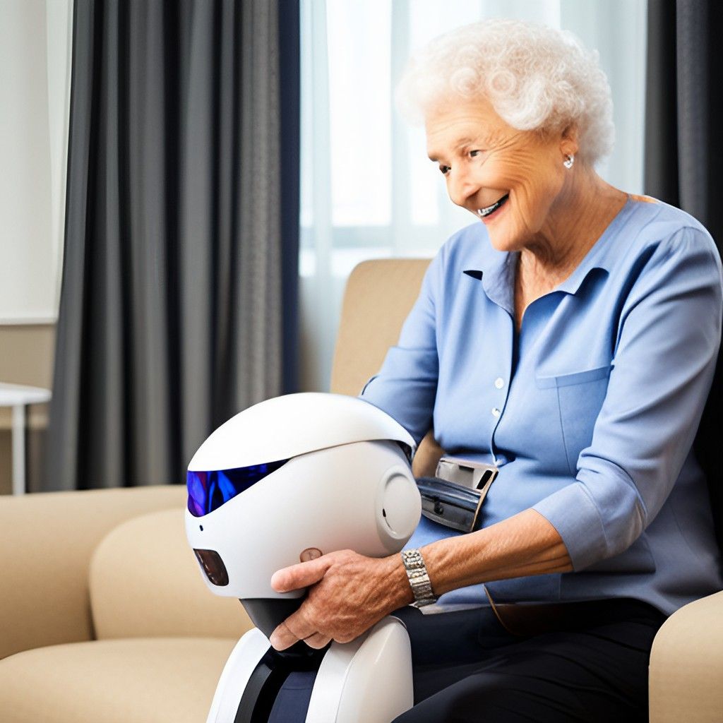 A robot providing emotional support to an elderly person