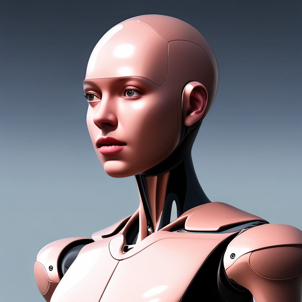 A robot with a human-like body and face