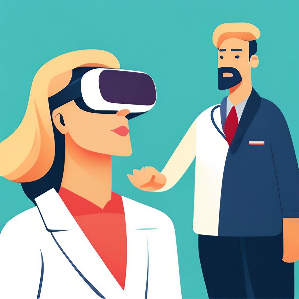 An image showing the use of virtual reality in healthcare for real-time feedback and progress tracking.