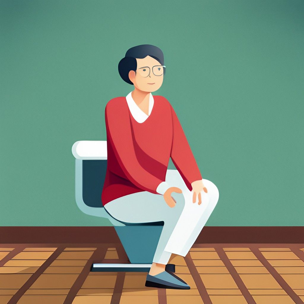 A person with urinary incontinence, showing the effects of the condition