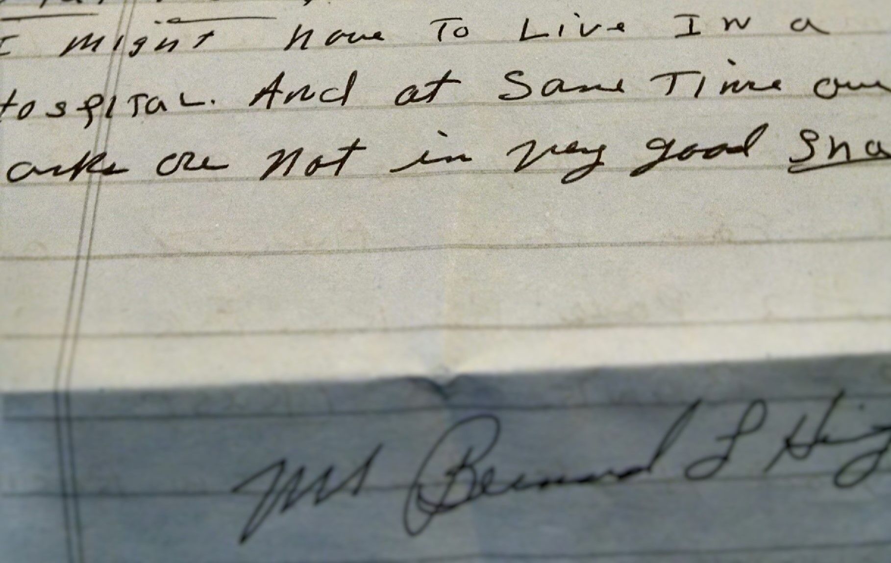 Upon death, ’91 note found: ‘I might have to live in a hospital’